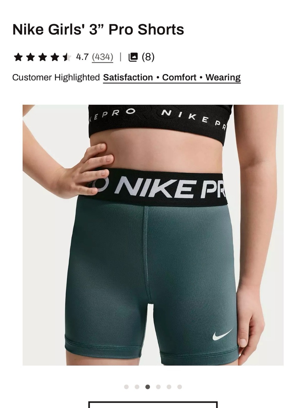 Nike Green Compression Training Shorts with Black Waistband